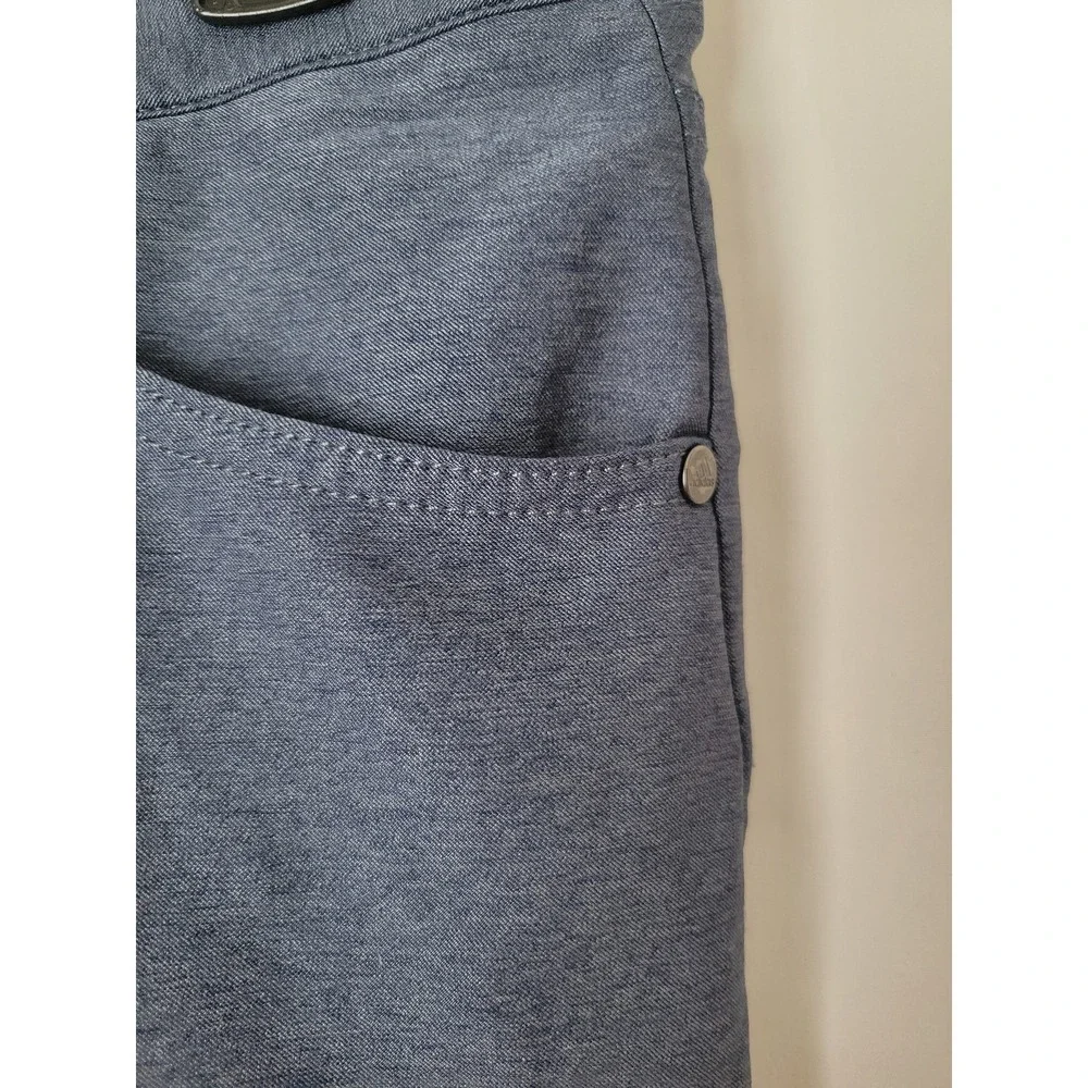 Adidas Men's Blue Heather Performance Golf Shorts Size 36 Flat Front Casual